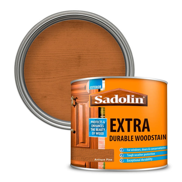 Sadolin Extra Durable Woodstain 500ml in Antique Pine