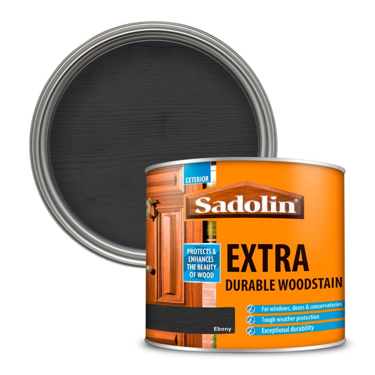Sadolin Extra Durable Woodstain Ebony 500ml tin