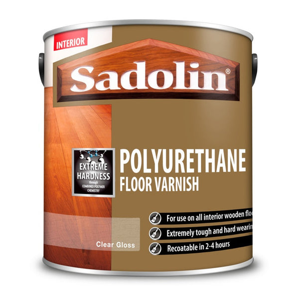Sadolin Poly Floor Varnish Clear Gloss 2.5L tin