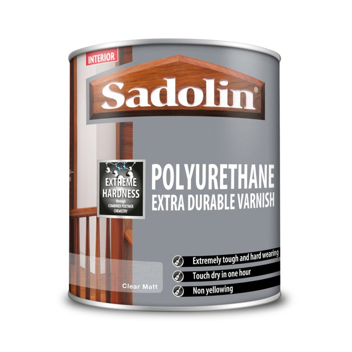 Sadolin Polyurethane Extra Durable Varnish clear matt 1L tin