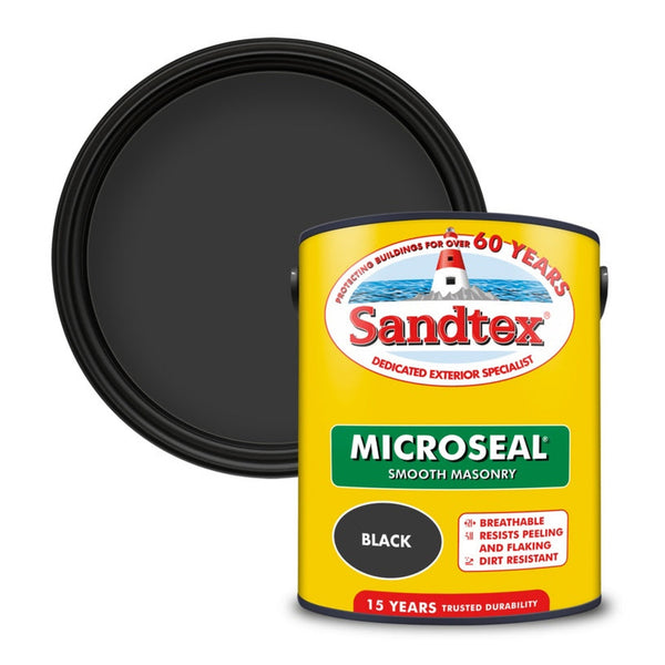Sandtex smooth masonry paint 5L Black