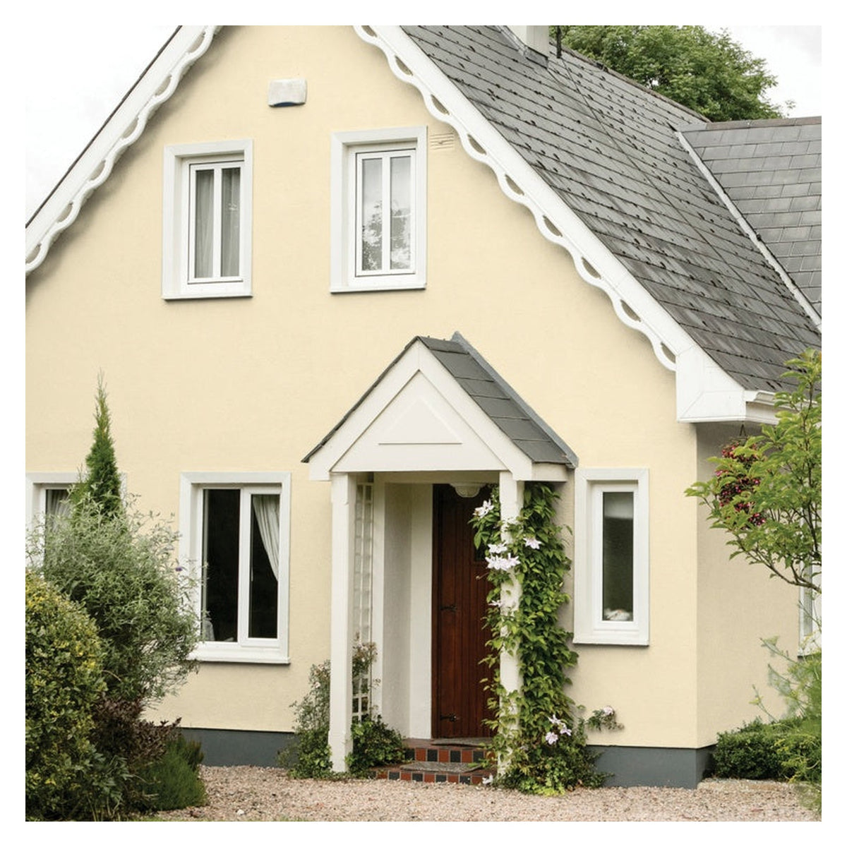 Sandtex Smooth Masonry Paint 5L tin in Oatmeal, view 3