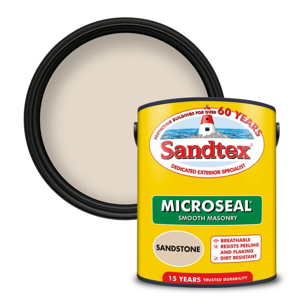 Sandtex Smooth Masonry Paint 5L tin in Sandstone