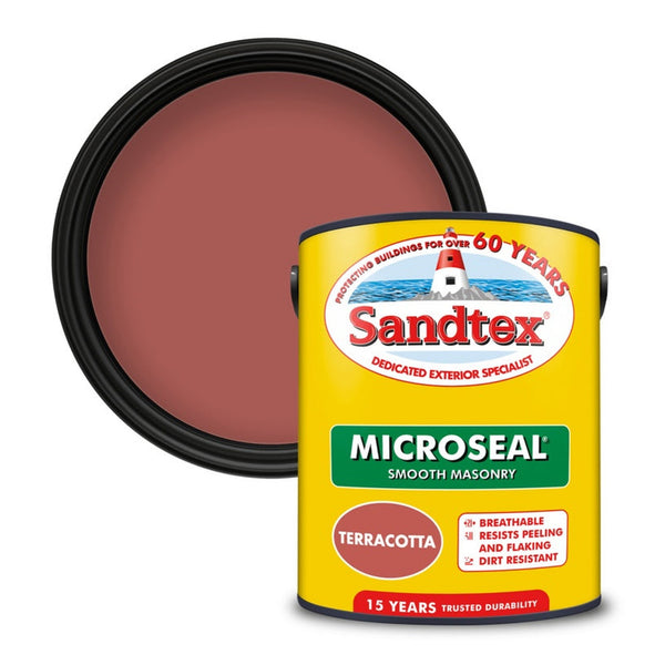 Sandtex Smooth Masonry Paint 5L Terracotta