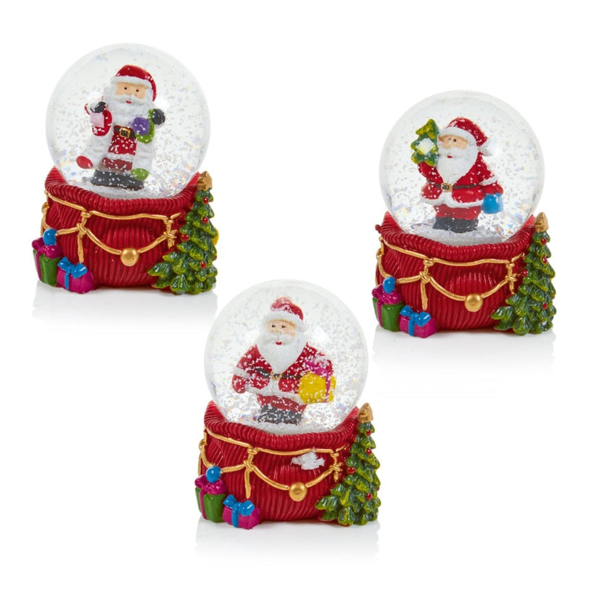 Santa With Sack Waterglobe - 45mm Assorted