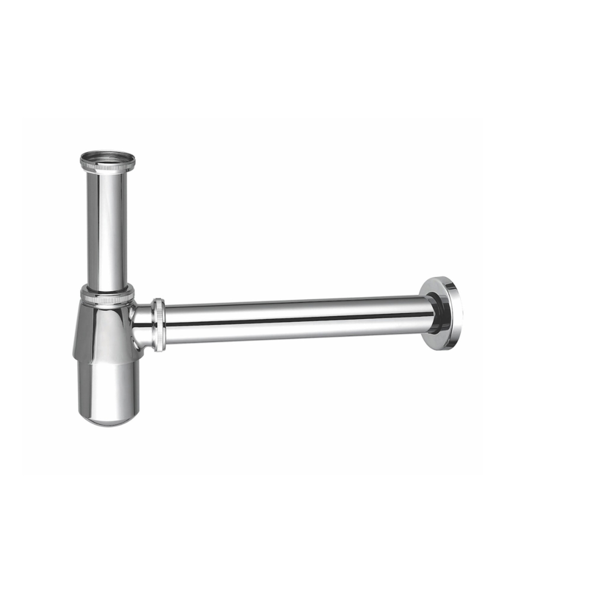 Scudo chrome round bottle trap