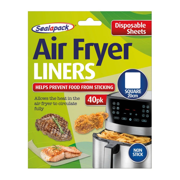 Pack of 40 Sealapack square air fryer liners