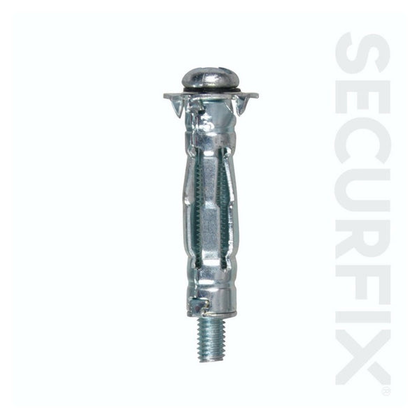 Pack of 20 Securfix M5 x 45mm metal cavity anchors