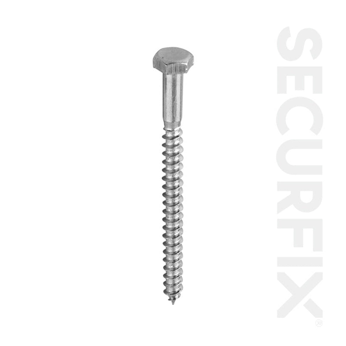 Pack of 20 Securfix M6 x 50mm zinc plated coach screws