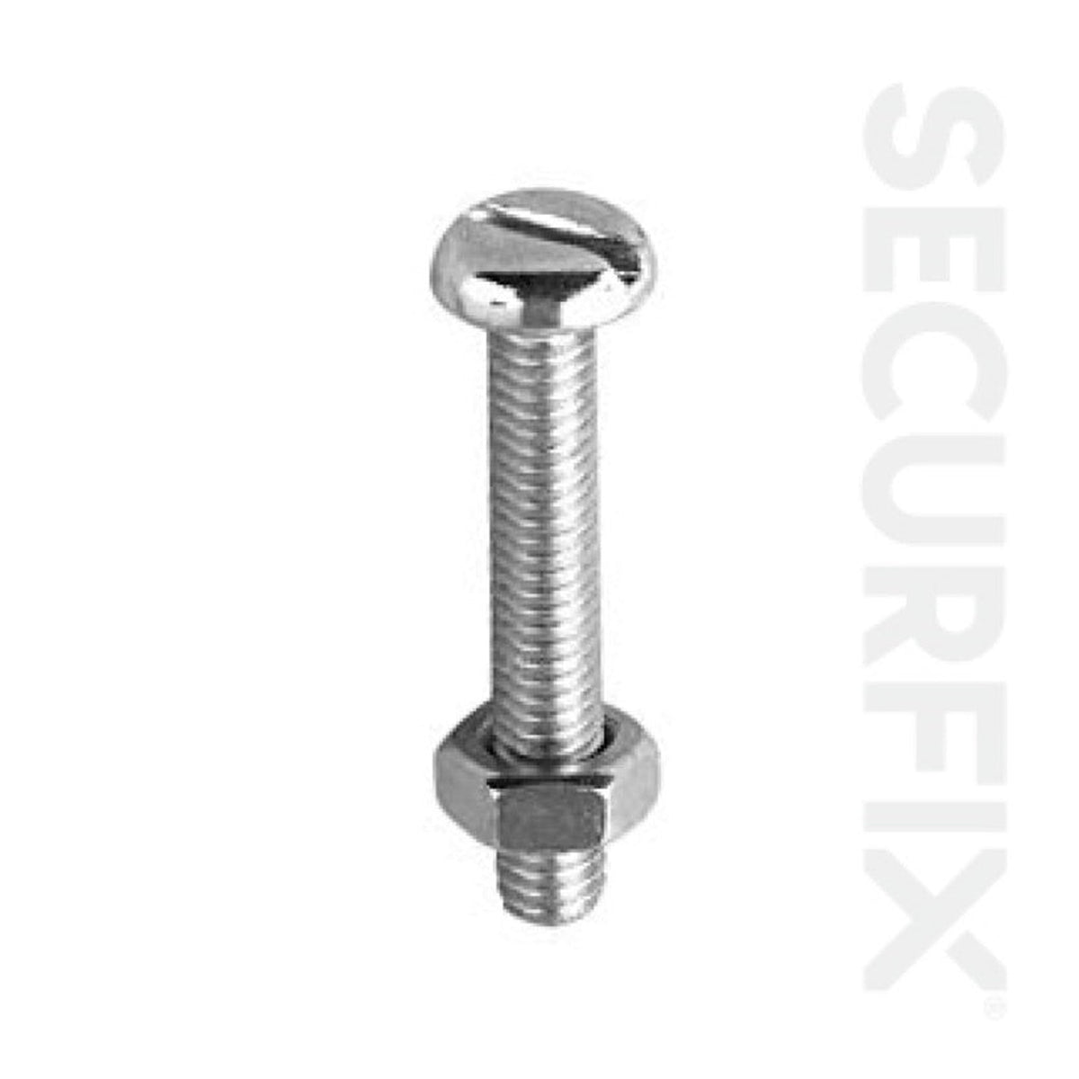 Pack of 50 Securfix M6 x 50mm countersunk machine screws