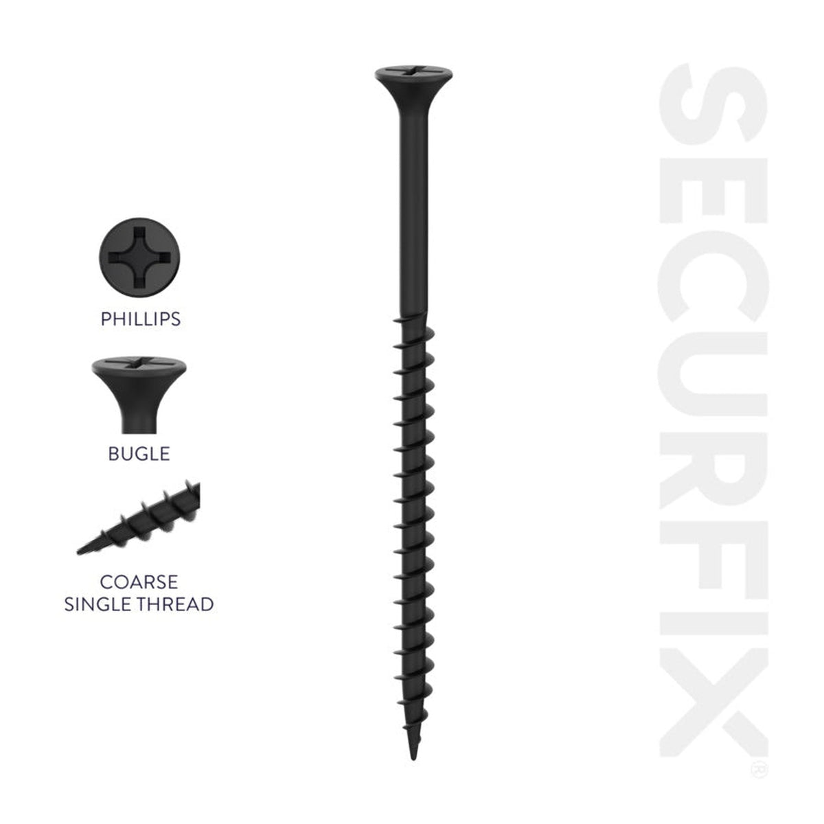 Securfix 3.5 x 60mm drywall screws pack of 500