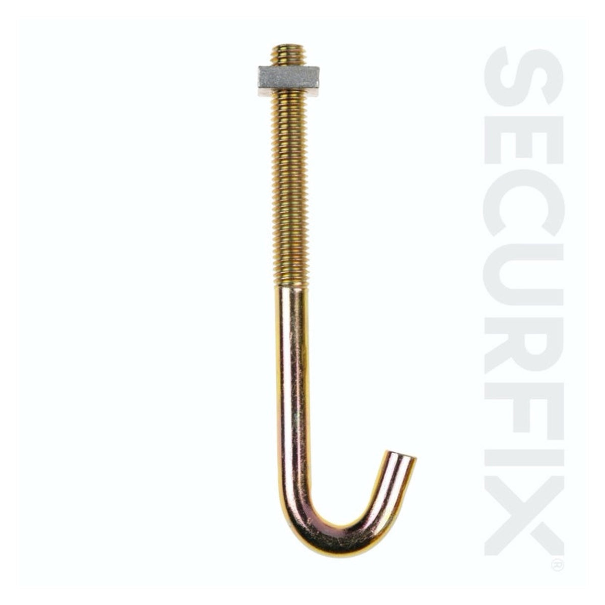 Pack of five Securfix M8 x 160mm hook bolts
