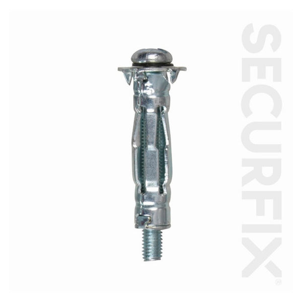 Pack of ten Securfix M6 x 37mm cavity anchors