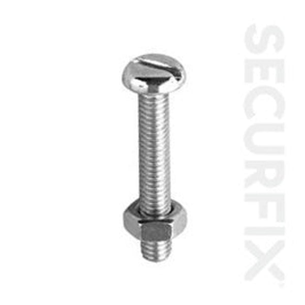 Pack of 100 Securfix zinc plated M5 x 25mm machine screws