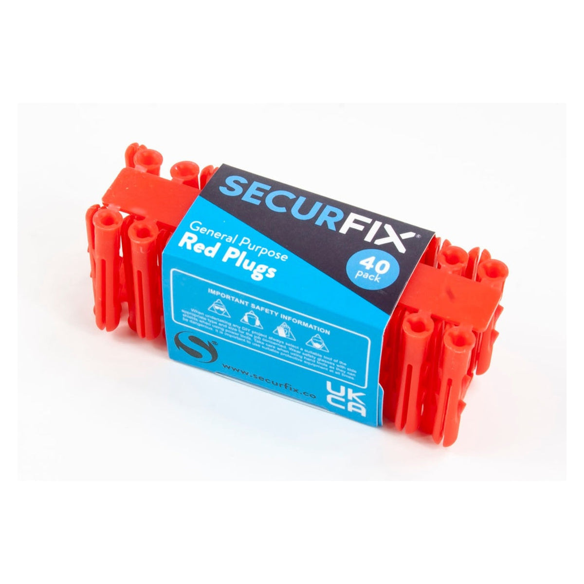 Securfix red general purpose wall plugs pack of 40, view 2