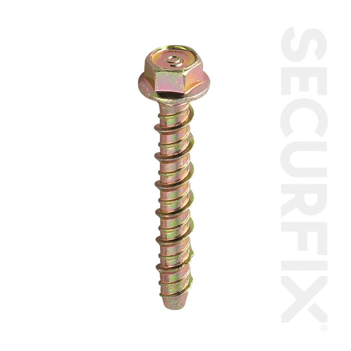 Securfix zinc plated M12 x 130mm concrete bolts, pack of 6