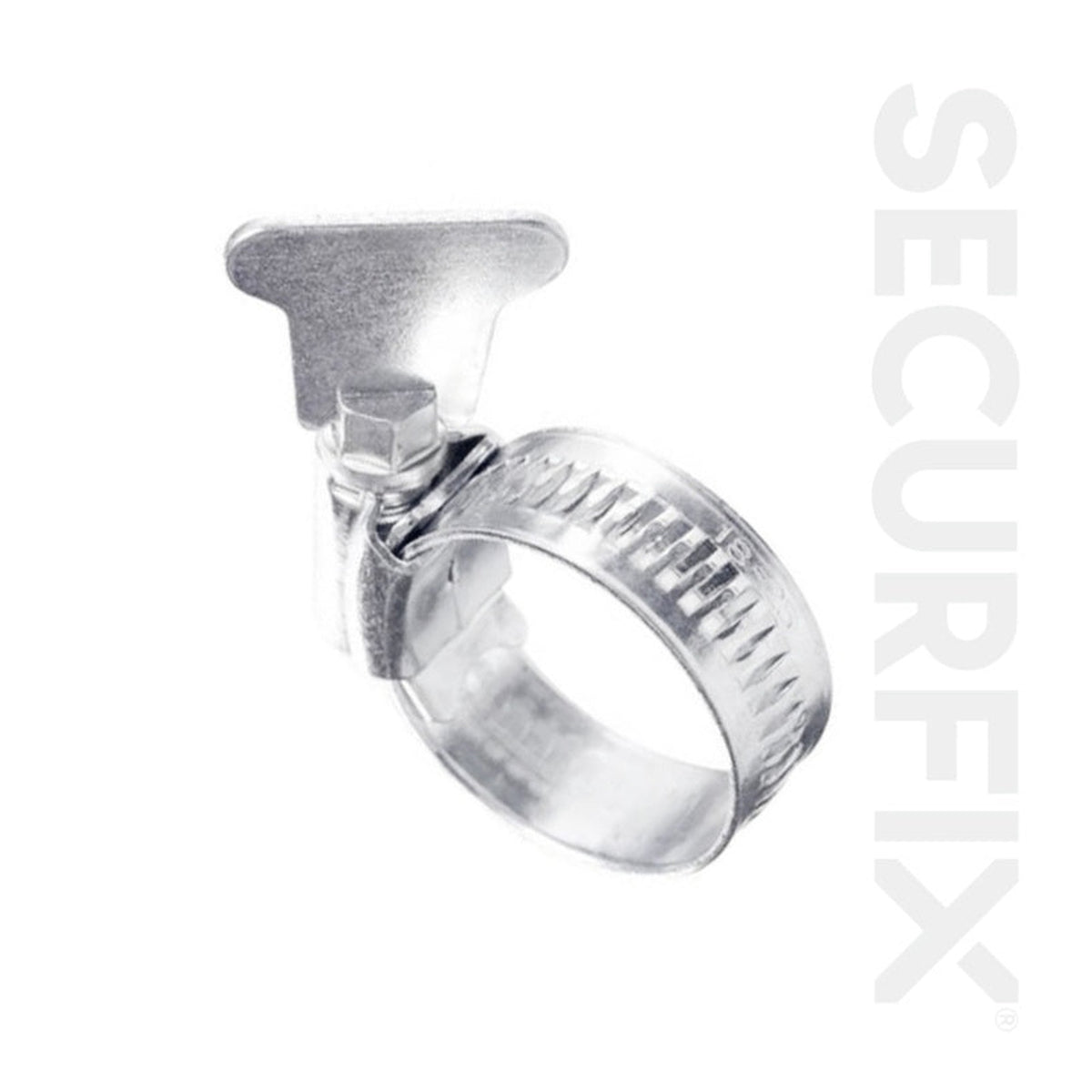 Pack of five Securfix 16-25mm thumbturn hose clips