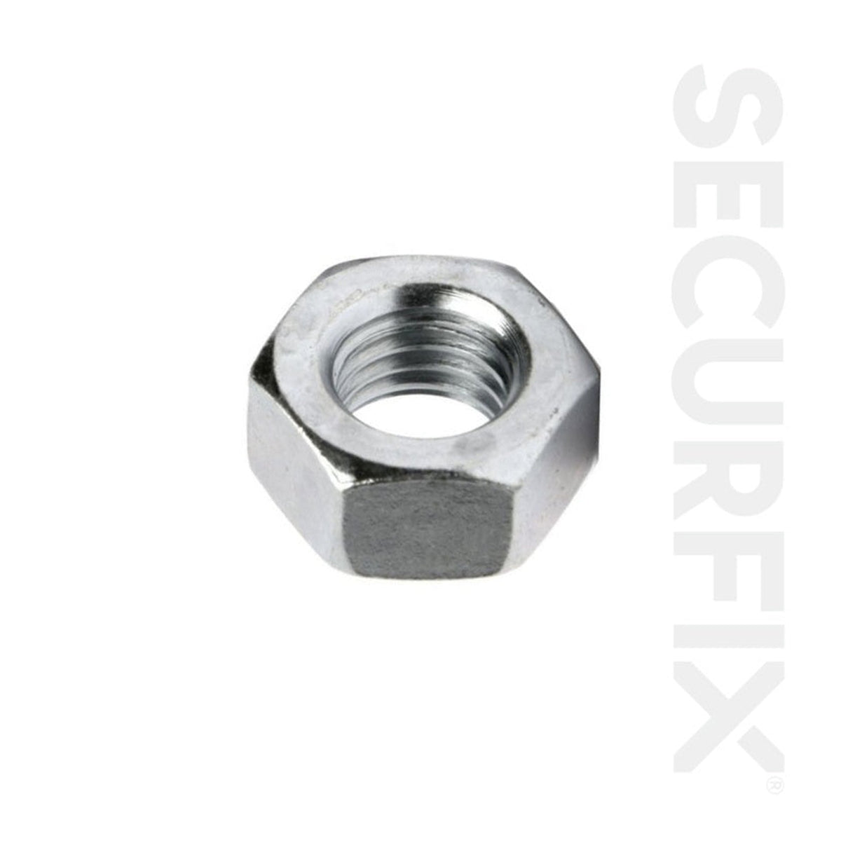 Securfix M8 zinc plated hexagon nuts pack of 100
