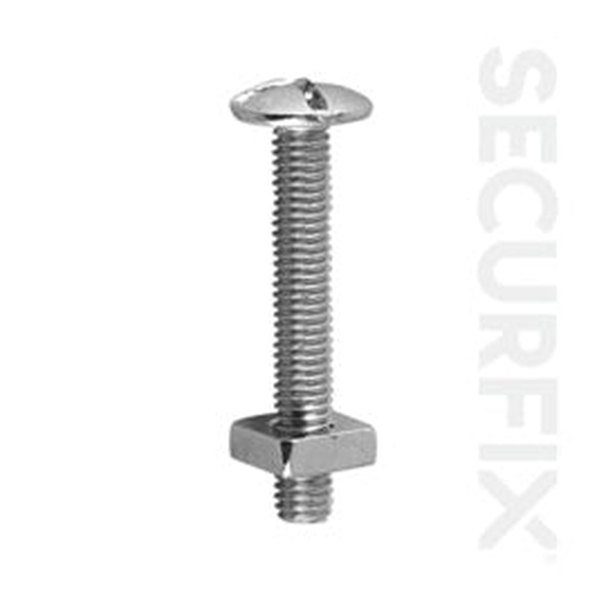 Pack of 25 Securfix zinc plated M6 x 40mm roof bolts