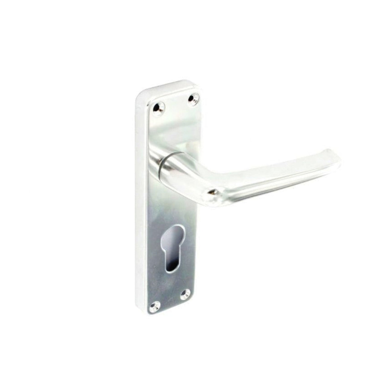 Securit bright aluminium Euro handles, 150mm pair