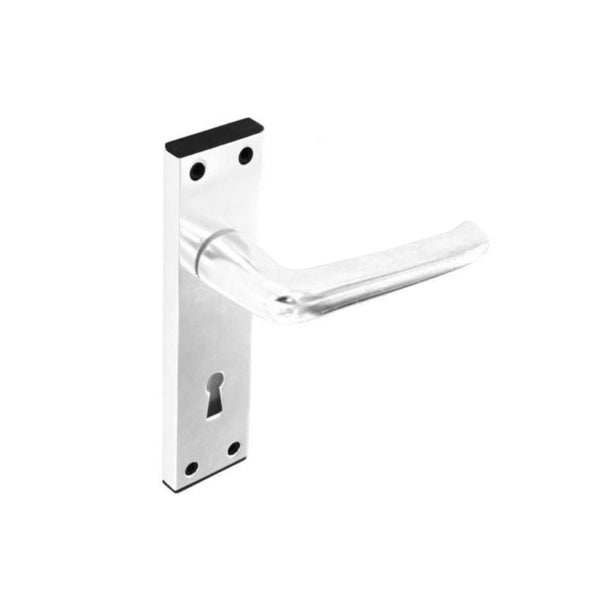 Securit bright aluminium lock handles 150mm pair