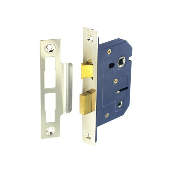 Securit nickel plated 63mm bathroom lock