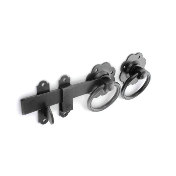 Securit black 150mm ring gate latch