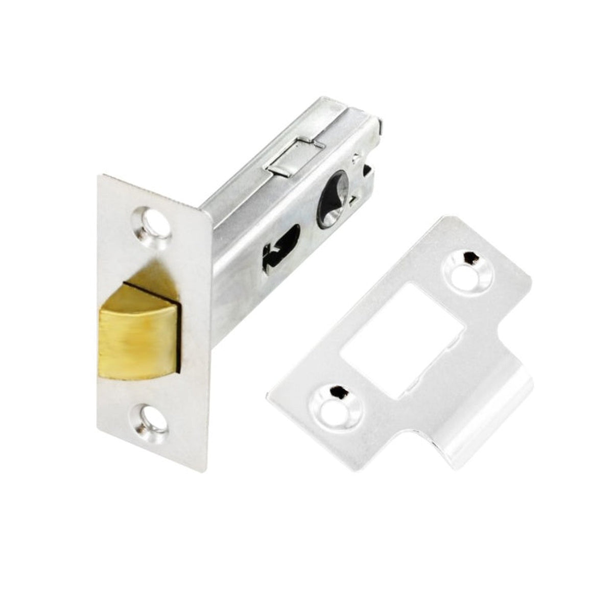 Securit nickel plated 75mm bolt-through mortice latch