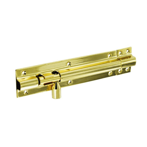 Securit 100mm brass door bolt