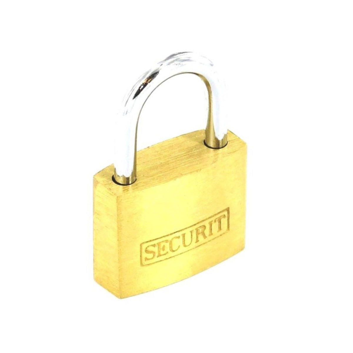 Securit 30mm brass padlock with 3 keys