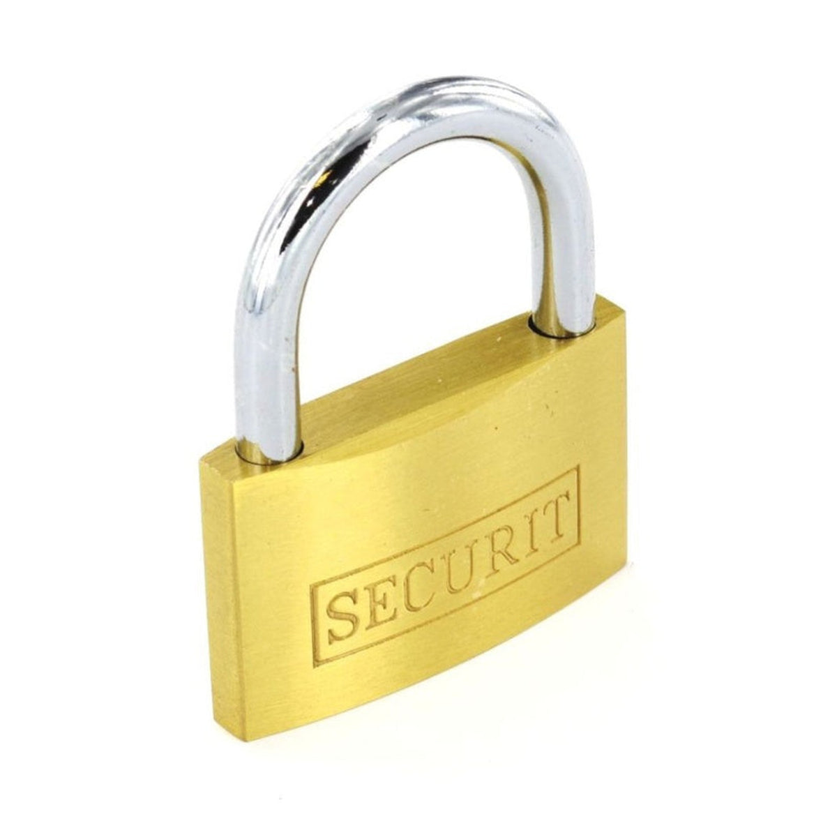 Securit brass padlock 35mm with 3 keys