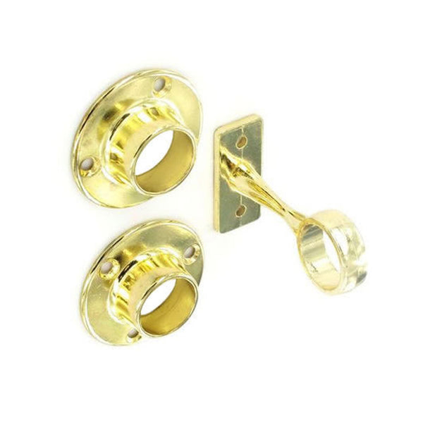 Securit brass plated 19mm tube sockets pack of 10