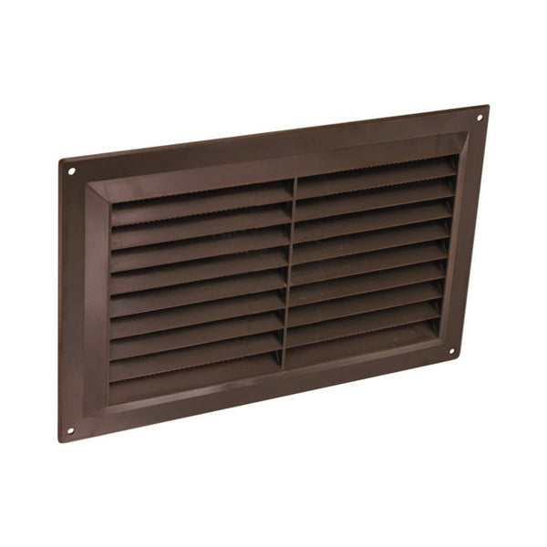 Securit brown plastic louvre vent 9 x 6 inch