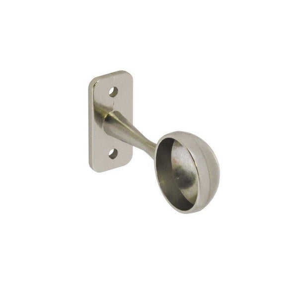 Securit brushed nickel end brackets 25mm, pack of 2