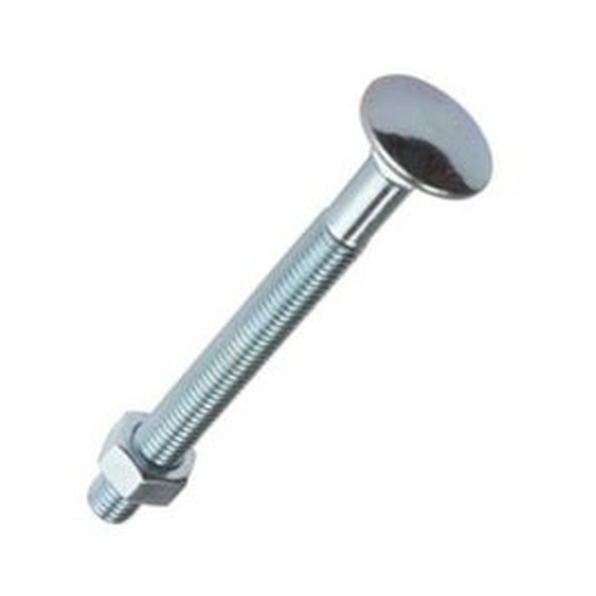 Securit zinc plated M8 x 75mm carriage bolts pack of 2