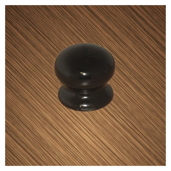 Securit black ceramic cupboard knob 35mm