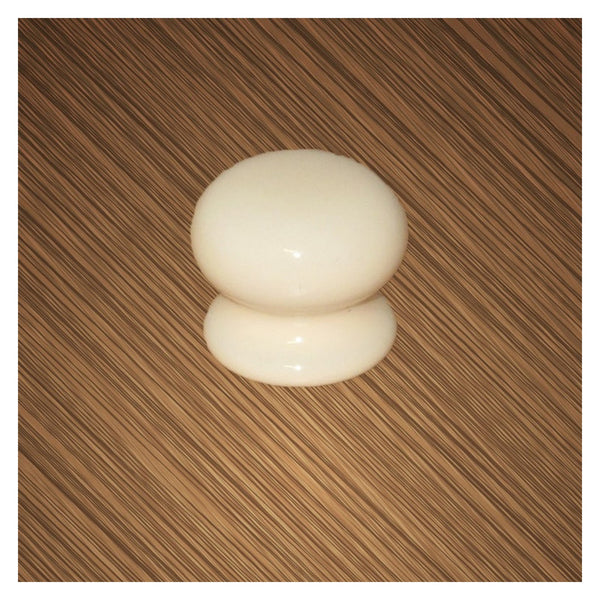 Pack of five Securit beige ceramic cupboard knobs 35mm