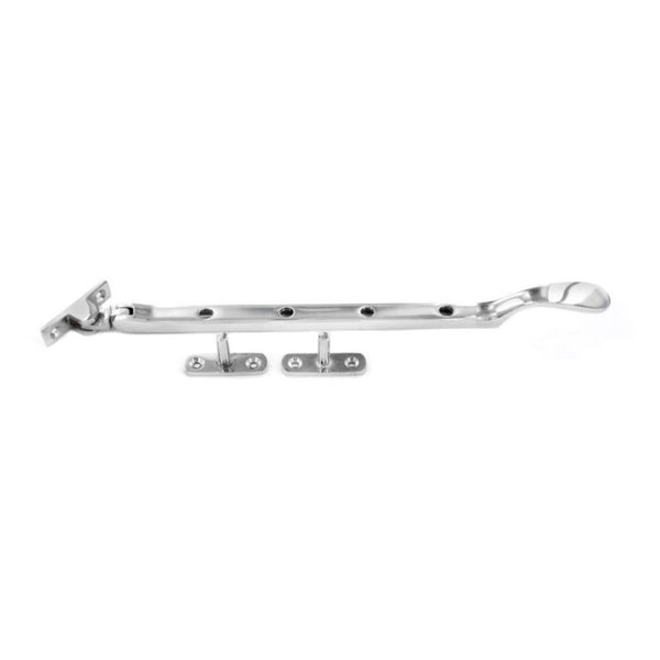 Securit chrome casement stay, 250mm
