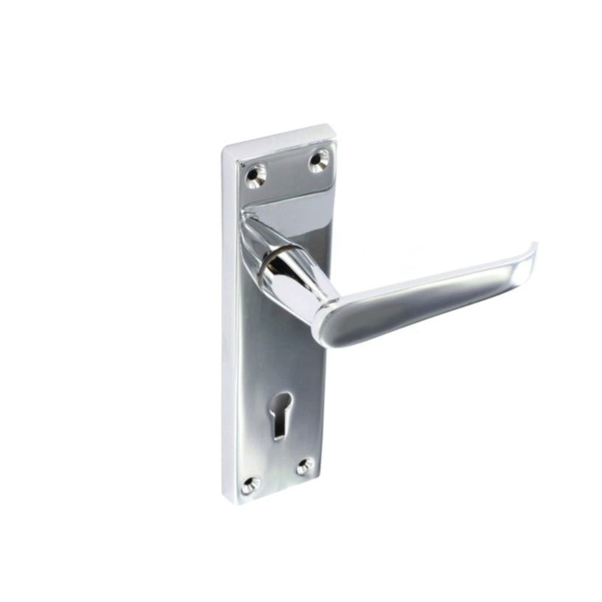 Pair of Securit chrome flat lock door handles 150mm