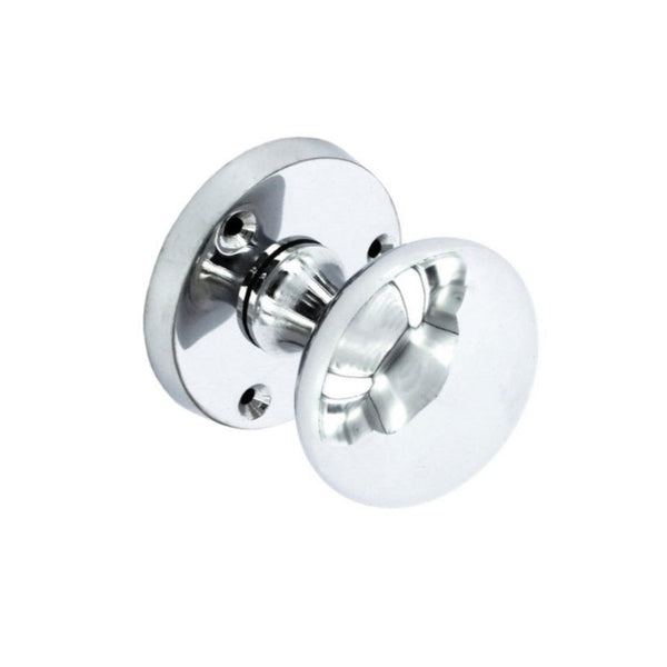 Pair of Securit round chrome mortice knobs 60mm