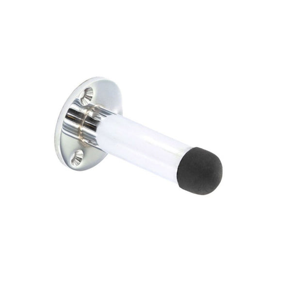 Securit chrome projecting door stop, 63mm