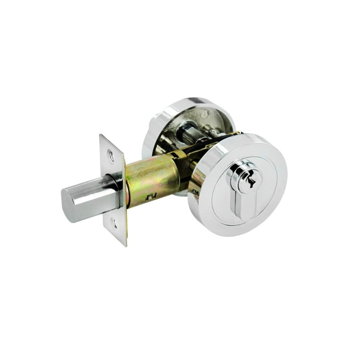Securit chrome plated 55mm deadlock thumb set