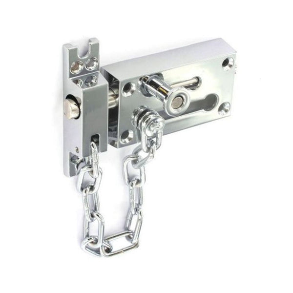 Securit chrome plated door chain and bolt, 80mm