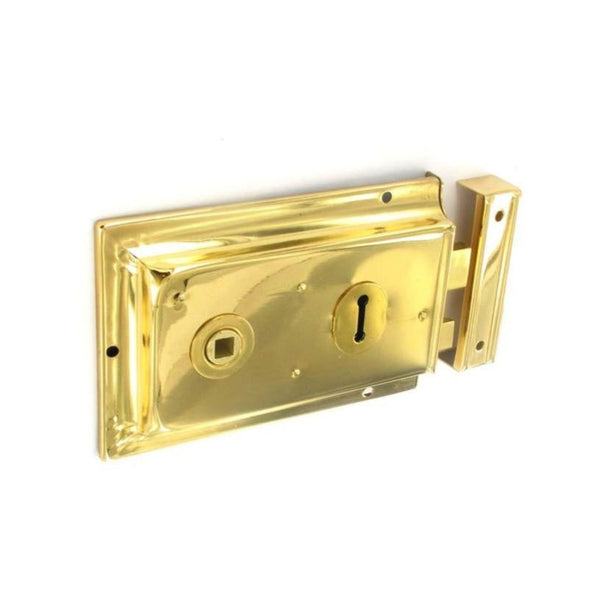 Securit 150mm double handed brass rim lock