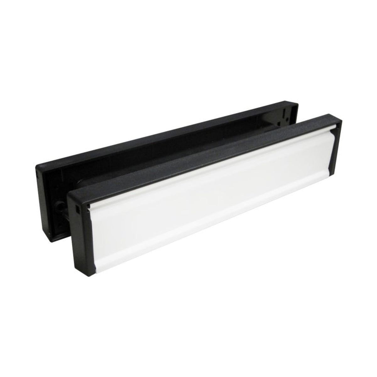 Securit white double sided letterplate, 300mm