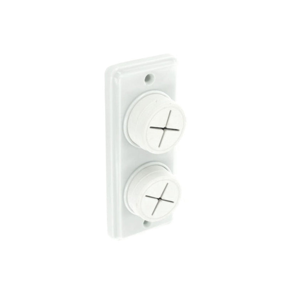 Securit white double stick-on towel holder