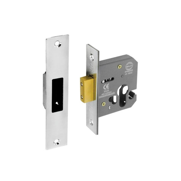 Securit 63mm nickel plated euro deadlock
