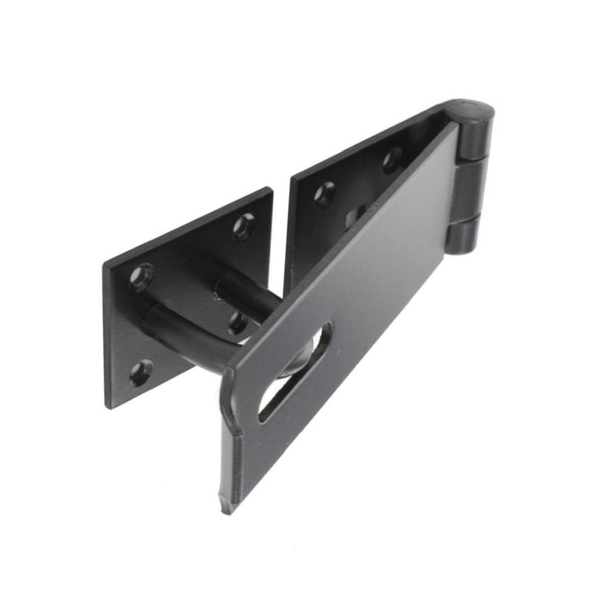 Securit black steel heavy duty safety hasp and staple 190mm