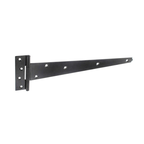Pair of Securit heavy black 450mm tee hinges