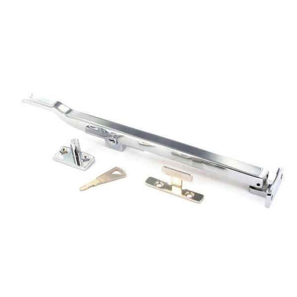 Securit 250mm chrome plated locking casement stay